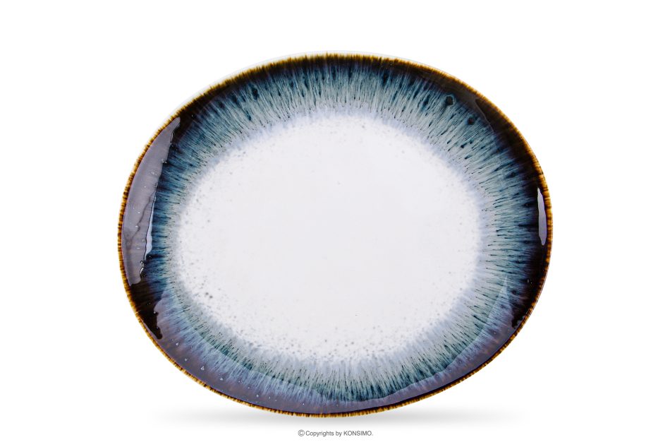 TIME DIM Frühstücksteller 6tlg. weiß/braun/blau - Foto 4