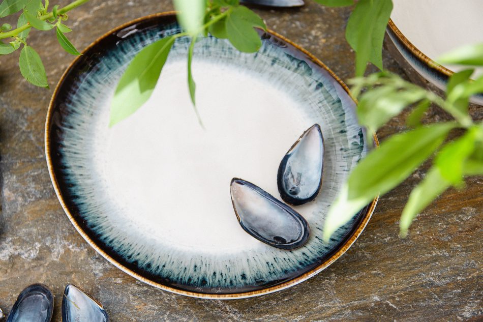 TIME DIM Frühstücksteller 6tlg. weiß/braun/blau - Foto 9