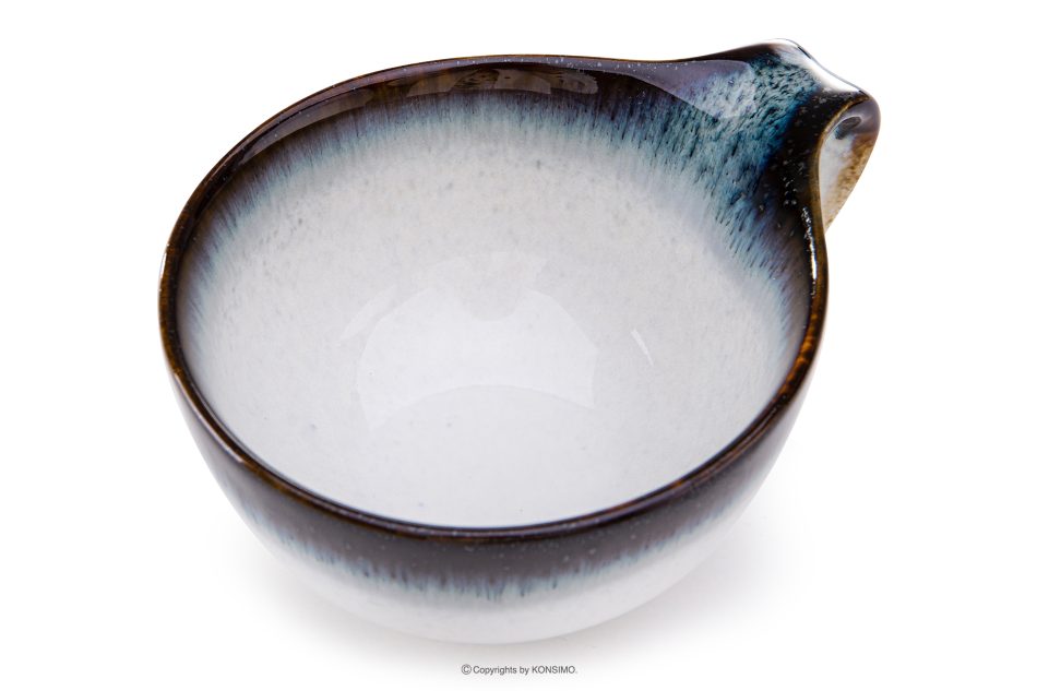 TIME DIM Tasse mit Untertasse 6tlg. weiß/braun/blau - Foto 10