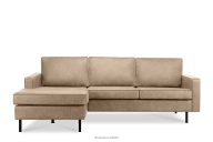 Loft Ecksofa links mit Ottomane beige