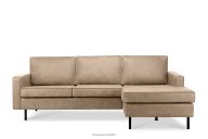 Loft Ecksofa rechts mit Ottomane beige