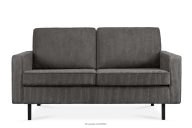 Zweisitzer-Loftsofa aus Kordstoff in grau