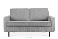 Zweisitzer-Loftsofa aus Kordstoff in grau