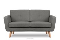 Skandinavisches Zweisitzer-Sofa aus Gewebestoff in aschgrau