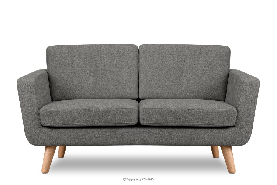TAGIO II Skandinavisches Zweisitzer-Sofa aus Gewebestoff in aschgrau Asche - Foto 0