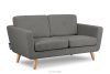 TAGIO II Skandinavisches Zweisitzer-Sofa aus Gewebestoff in aschgrau Asche - Foto 3