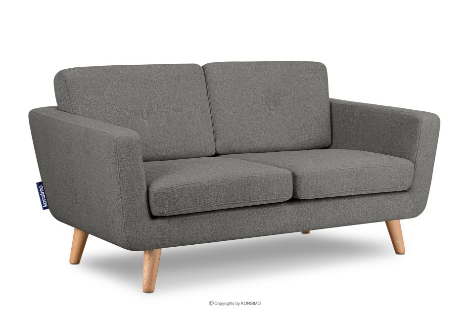TAGIO II Skandinavisches Zweisitzer-Sofa aus Gewebestoff in aschgrau Asche - Foto 2