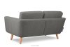 TAGIO II Skandinavisches Zweisitzer-Sofa aus Gewebestoff in aschgrau Asche - Foto 4