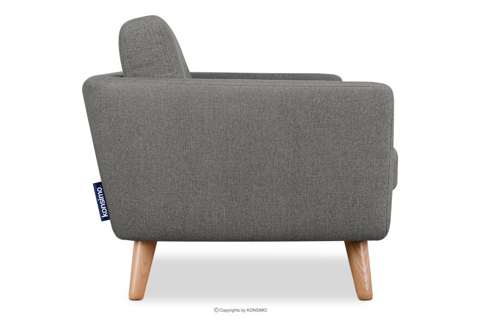 TAGIO II Skandinavisches Zweisitzer-Sofa aus Gewebestoff in aschgrau Asche - Foto 4