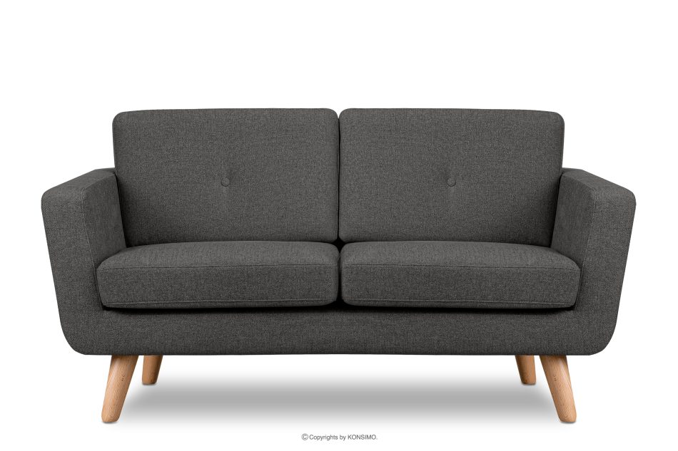 TAGIO II Skandinavisches Zweisitzer-Sofa aus Gewebestoff in graphitgrau graphit - Foto 0