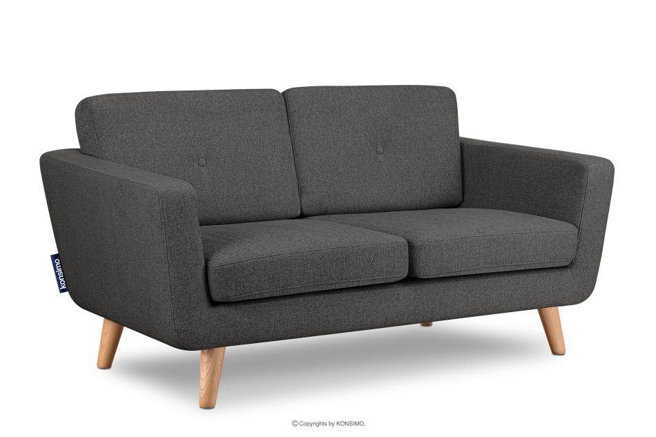TAGIO II Skandinavisches Zweisitzer-Sofa aus Gewebestoff in graphitgrau graphit - Foto 2