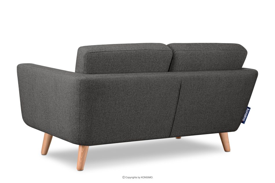 TAGIO II Skandinavisches Zweisitzer-Sofa aus Gewebestoff in graphitgrau graphit - Foto 3