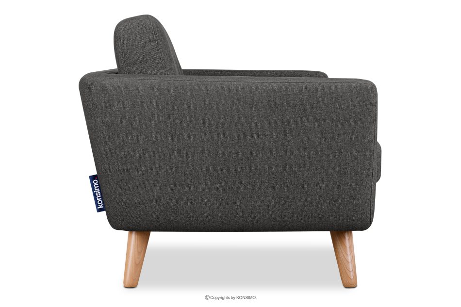 TAGIO II Skandinavisches Zweisitzer-Sofa aus Gewebestoff in graphitgrau graphit - Foto 4