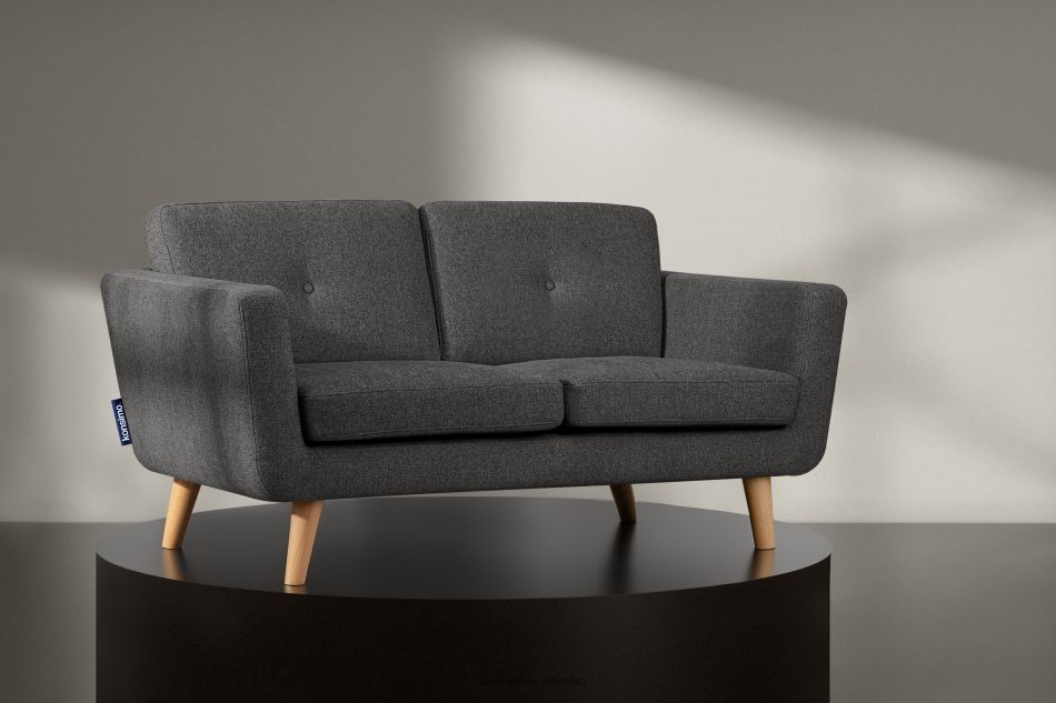 TAGIO II Skandinavisches Zweisitzer-Sofa aus Gewebestoff in graphitgrau graphit - Foto 1