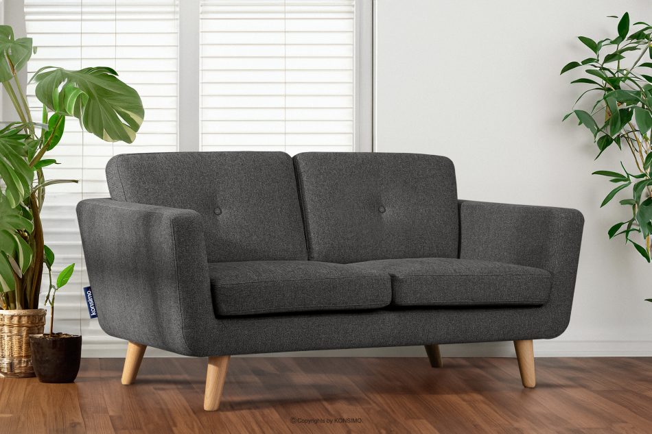 TAGIO II Skandinavisches Zweisitzer-Sofa aus Gewebestoff in graphitgrau graphit - Foto 10