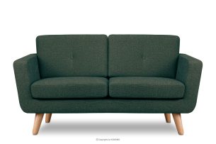 TAGIO II, https://konsimo.de/kollektion/tagio-ii/ Skandinavisches 2-Sitzer-Sofa mit Steppung in geflochtenem Stoff marine/beige seebeige - Foto