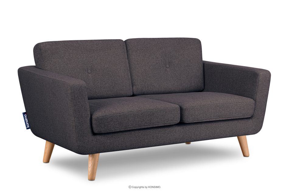 TAGIO II Skandinavisches Zweisitzer-Sofa aus Gewebestoff in marineblau/braun marineblau/braun - Foto 2