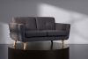 TAGIO II Skandinavisches Zweisitzer-Sofa aus Gewebestoff in marineblau/braun marineblau/braun - Foto 2