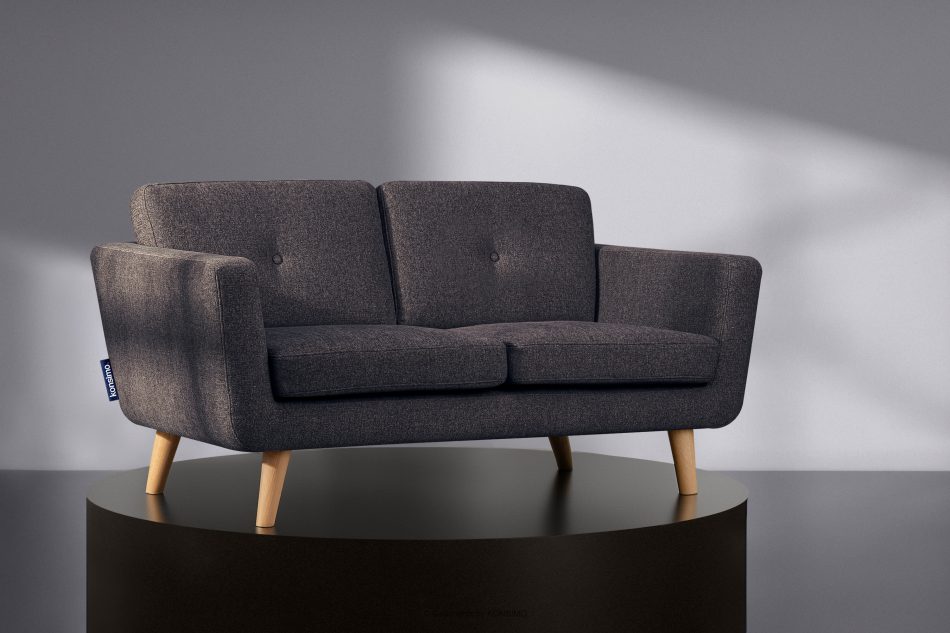 TAGIO II Skandinavisches Zweisitzer-Sofa aus Gewebestoff in marineblau/braun marineblau/braun - Foto 1