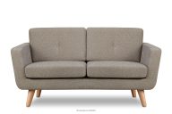 Skandinavisches Zweisitzer-Sofa aus Gewebestoff in hellbraun