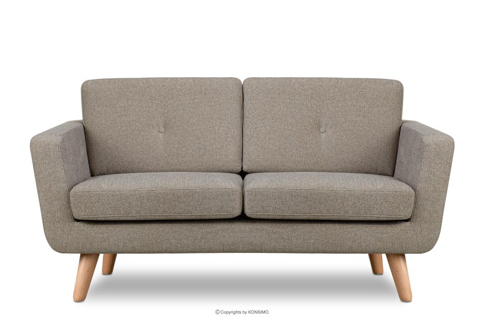TAGIO II Skandinavisches Zweisitzer-Sofa aus Gewebestoff in hellbraun hellbraun - Foto 0