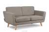 TAGIO II Skandinavisches Zweisitzer-Sofa aus Gewebestoff in hellbraun hellbraun - Foto 3