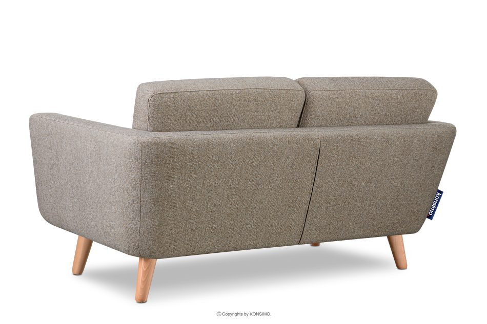 TAGIO II Skandinavisches Zweisitzer-Sofa aus Gewebestoff in hellbraun hellbraun - Foto 3