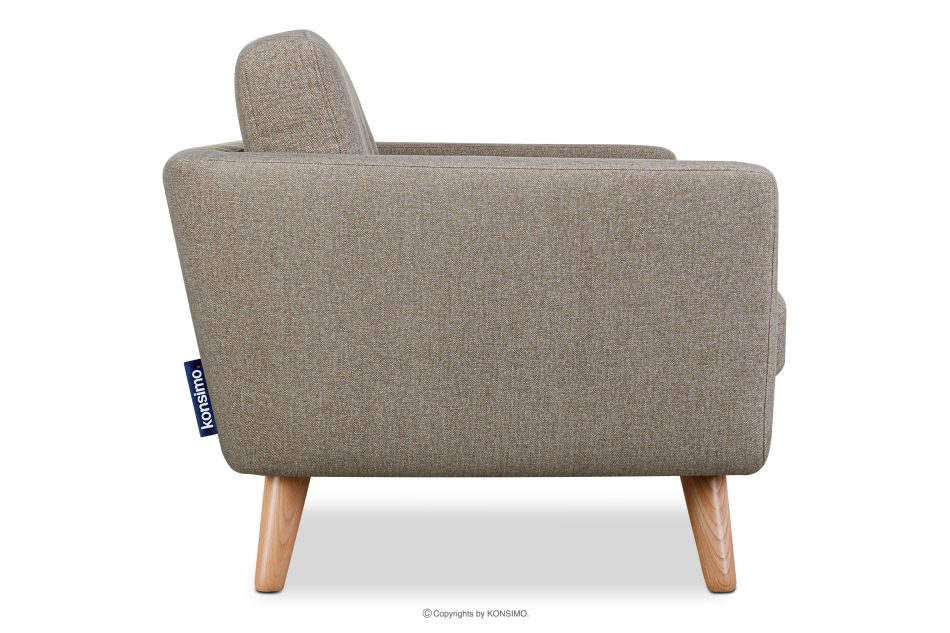 TAGIO II Skandinavisches Zweisitzer-Sofa aus Gewebestoff in hellbraun hellbraun - Foto 4
