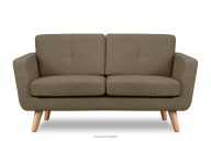 Skandinavisches Zweisitzer-Sofa aus Gewebestoff in cappuccinobraun