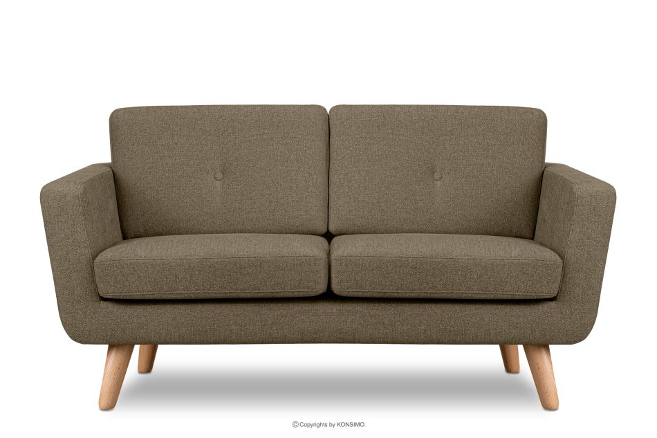 TAGIO II Skandinavisches Zweisitzer-Sofa aus Gewebestoff in cappuccinobraun cappuccino - Foto 0