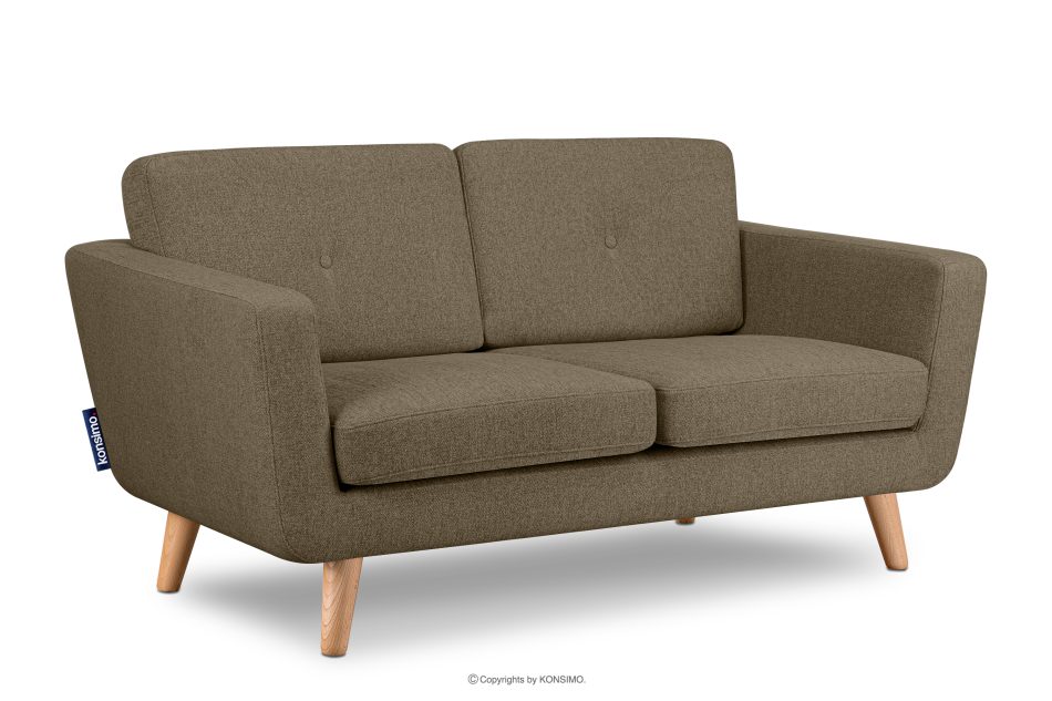 TAGIO II Skandinavisches Zweisitzer-Sofa aus Gewebestoff in cappuccinobraun cappuccino - Foto 2