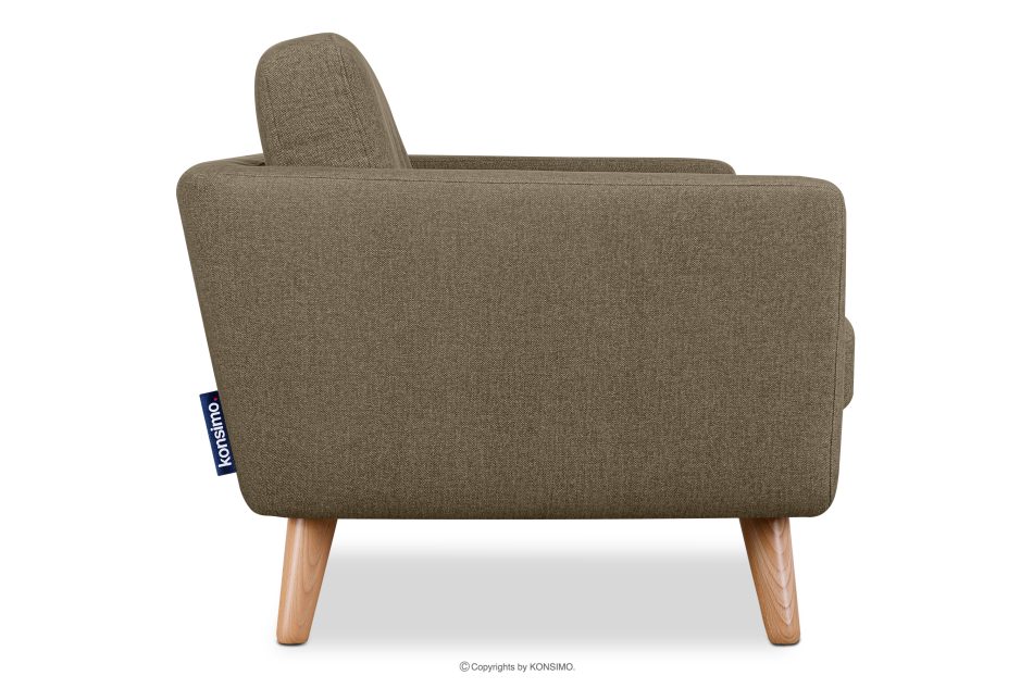 TAGIO II Skandinavisches Zweisitzer-Sofa aus Gewebestoff in cappuccinobraun cappuccino - Foto 4