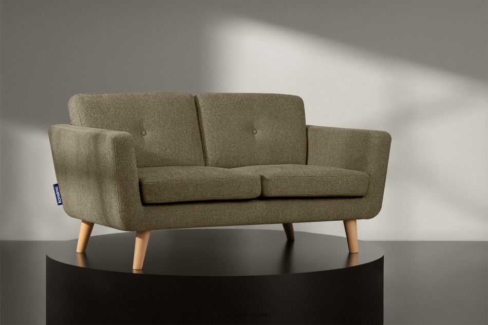 TAGIO II Skandinavisches Zweisitzer-Sofa aus Gewebestoff in cappuccinobraun cappuccino - Foto 1