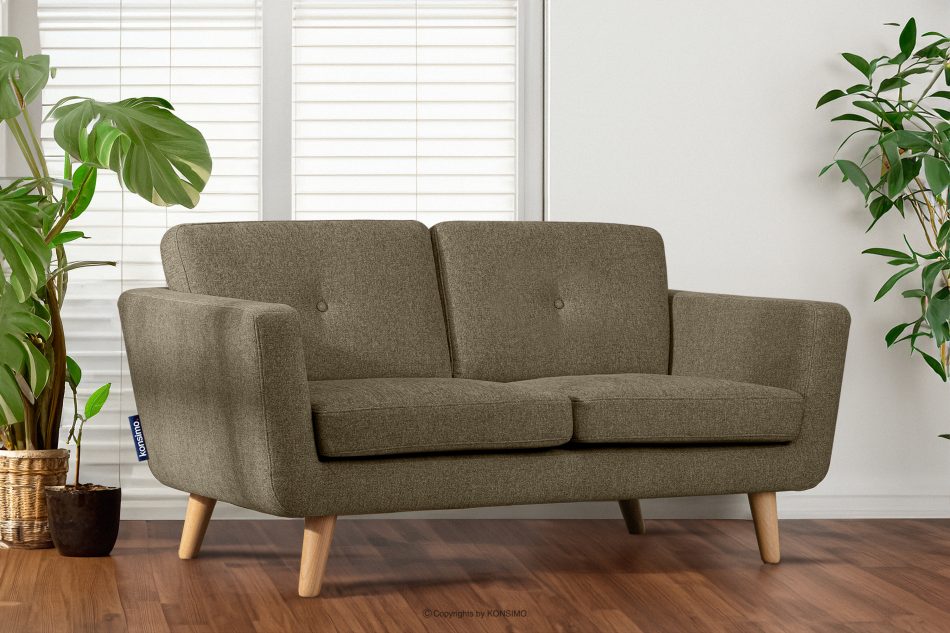 TAGIO II Skandinavisches Zweisitzer-Sofa aus Gewebestoff in cappuccinobraun cappuccino - Foto 10