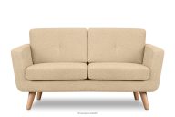 Skandinavisches Zweisitzer-Sofa aus Gewebestoff in cremefarben