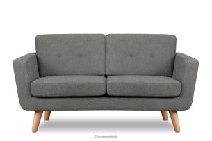 TAGIO II, https://konsimo.de/kollektion/tagio-ii/ Skandinavisches 2-Sitzer-Sofa mit gestepptem geflochtenem Stoff Esche Asche - Foto