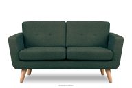 Skandinavisches Zweisitzer-Sofa aus Gewebestoff in marineblau/beigefarben
