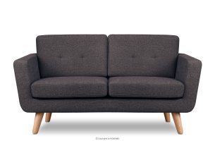 TAGIO II, https://konsimo.de/kollektion/tagio-ii/ Skandinavisches Zweisitzer-Sofa mit gestepptem Stoff navy blau/braun marineblau/braun - Foto