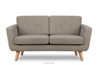 Skandinavisches Zweisitzer-Sofa aus Gewebestoff in hellbraun