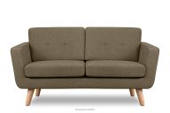 Skandinavisches Zweisitzer-Sofa aus Gewebestoff in cappuccinograu
