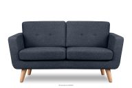 Skandinavisches Zweisitzer-Sofa aus Gewebestoff in marineblau