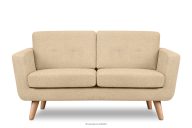Skandinavisches Zweisitzer-Sofa aus Gewebestoff in cremefarben