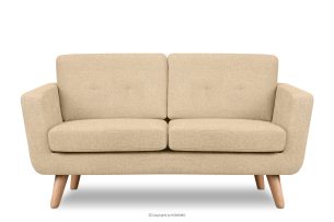 TAGIO II, https://konsimo.de/kollektion/tagio-ii/ Skandinavisches Zweisitzer-Sofa mit Steppung aus geflochtenem Stoff cremefarben creme - Foto