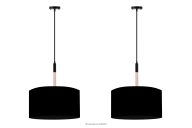 Hängelampen-Set im skandinavischen Stil in schwarz (2-tlg.)