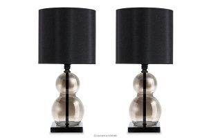 RILA, https://konsimo.de/kollektion/rila/ Elegante Tischlampe 2tlg. silber/schwarz - Foto