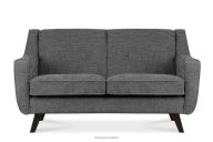 Zweisitzer-Sofa fürs Wohnzimmer aus Gewebestoff in stahlgrau