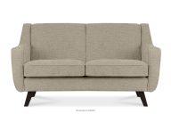 Zweisitzer-Sofa fürs Wohnzimmer aus Gewebestoff in sandfarben