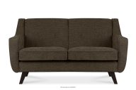 Zweisitzer-Sofa fürs Wohnzimmer aus Gewebestoff in kühlem braun