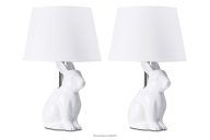 Tischlampen-Set mit Kaninchenform in weiß (2-tlg.)