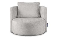 Drehsessel aus Chenille-Stoff in grau